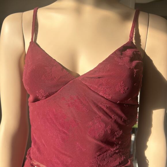 NWT Woman’s Red camisole top and maxi-length skirt No Boundaries 90s look Sm:S - Picture 6 of 16